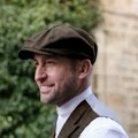 Scottish Harris Tweed Eight Quarter Newsboy Cap - Evergreen - Sz Men's Med. - Picture 10 of 15